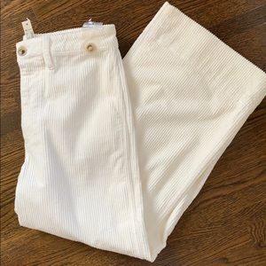Madewell velveteen off-white/ cream pants